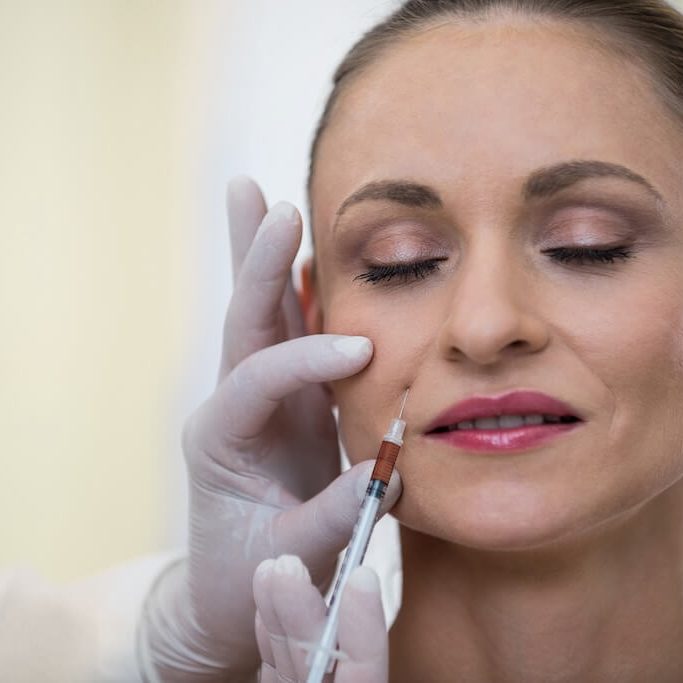 Woman getting PRF EZ Gel proceedure